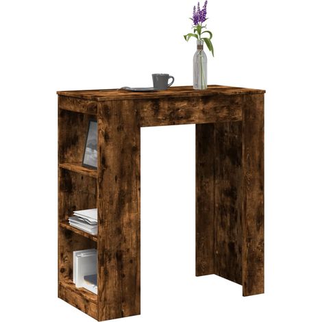 Bartisch mit Regal Räuchereiche 95x47x103,5 cm Holzwerkstoff