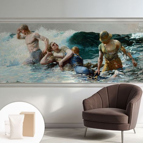 Papier peint intissé mural pour salon chambre à coucher tendance et originale - Colle incluse gratuite Combat marin 250x104 cm (1/5)