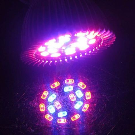 Lampe De Croissance Led - 18 W - Spectre Complet - Base E27 - Pour Culture Hydroponique Et Floraison - 1 Pièce (1/5)