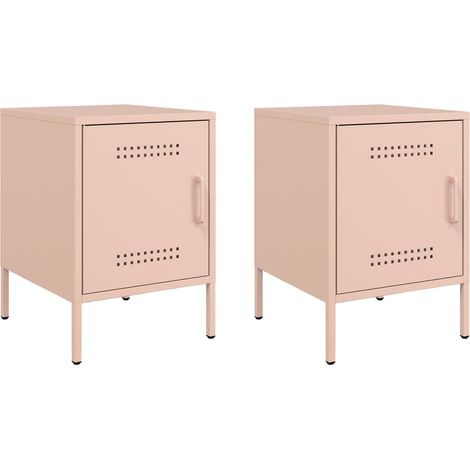 Maison Exclusive - Comodini 2 pz Rosa 36x39x50,5 cm in Acciaio