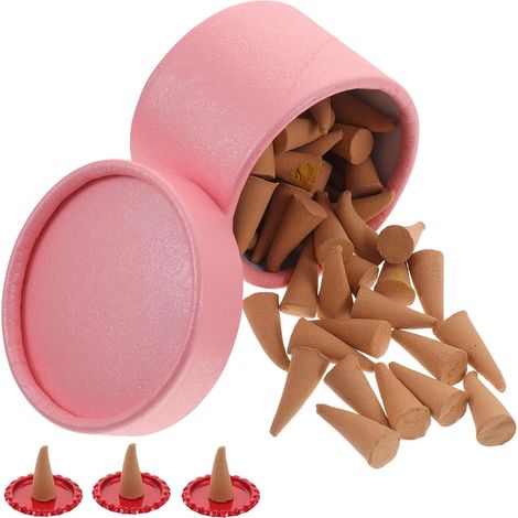 Parfum Cone Maison 120 Cônes D'aromathérapie en Matériau Synthétique, Coffret 3 Boîtes Supports, pour Contemplation et Relaxation (1/5)