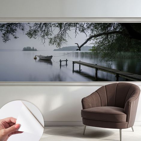Fotomurale adesivo stickers - murali decorativo - soggiorno moderno - effetto realistico - Lago tranquillo 250x104 cm (1/5)
