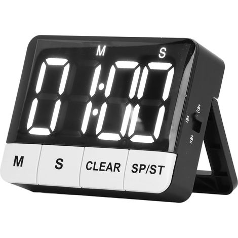 Minuteur numérique LED avec compte à rebours et aimant au dos pour une gestion optimale du temps (1/5)