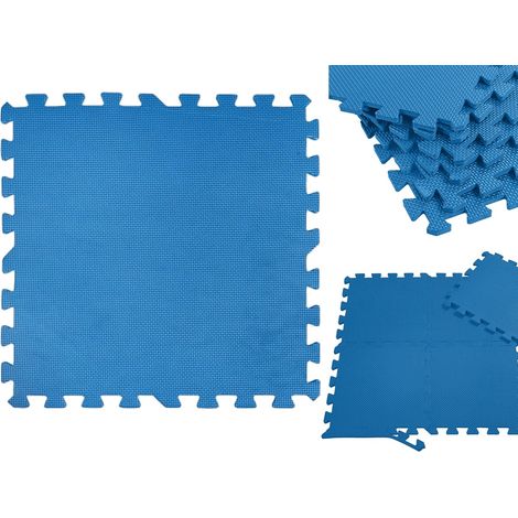 TAPPETINO EVA SOTTO PISCINA 9 PZ PIASTRELLE 50X50 CM SPESSE 3 MM MORBIDE ANTISCIVOLO (1/5)