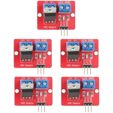 Lot de 5 modules de commande MOSFET 3,3 V/5 V, sortie PWM, tension de sortie 0-24 V (1/5)