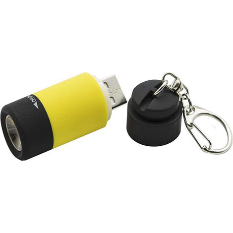 IluminaShop - Linterna LED Mini USB IP65 (Pilas AA Incluidas)  Blanco Frio 6000K