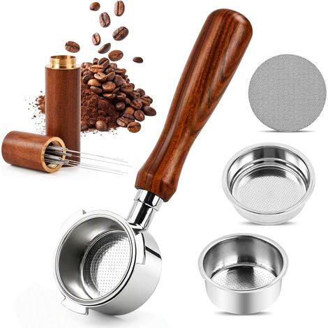 Porte Filtre 51mm Sans Fond, avec 2 Paniers Filtre inox, 3 Oreilles (1/5)