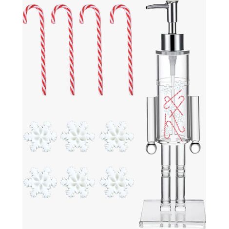 Nussknackerförmiger Seifenspender, 30 cm, Handpumpe, nachfüllbar, ideal zur Dekoration von Küchen- und Badezimmerarbeitsplatten während der Weihnachtszeit. – AquaForge (1/5)