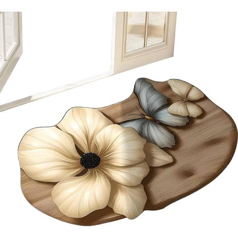 Tapis de cuisine papillon Tapis de sol Motif réaliste 3D (1/5)
