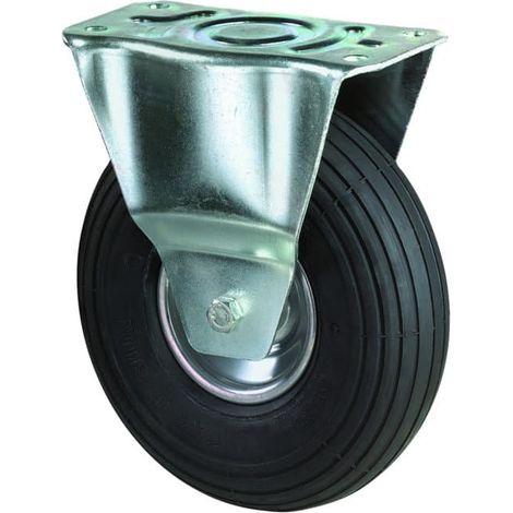 Bockrolle 200mm LG.R Stahlblech verz. Luftrad