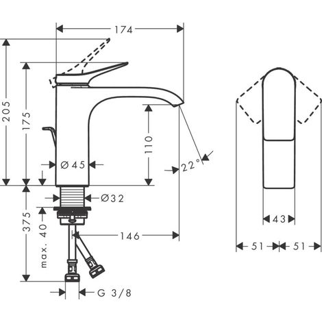 Hansgrohe 75020140 Mitigeur pour lavabo 110 Vivenis
