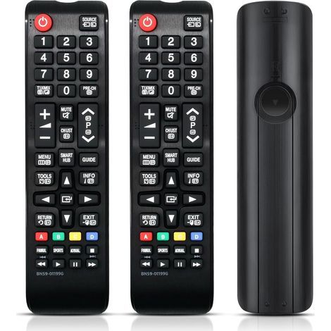 Lot de 2 télécommandes universelles pour téléviseur Samsung - Télécommande de rechange compatible avec Samsung Smart TV, QLED, UHD, 4K/8K - Prête à l'emploi (1/5)