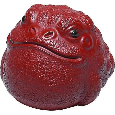 Statuette de crapaud doré à trois pattes, ornement pour le thé, figurine Pixiu artisanale pour la chambre, la bibliothèque, la table de la maison de thé, accessoires de cérémonie du thé-Red