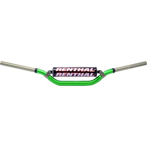 Manillar Renthal Green MX Twinwall de 28,6 mm con espuma para CR/CRF 04-13 y KX/KXF 06-13 (Aluminio)