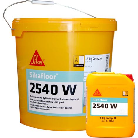 Sikafloor®-2540 W - Revestimiento epoxi bicomponente en base agua - 10 kg - Juego A+B - RAL 7030 Gris piedra