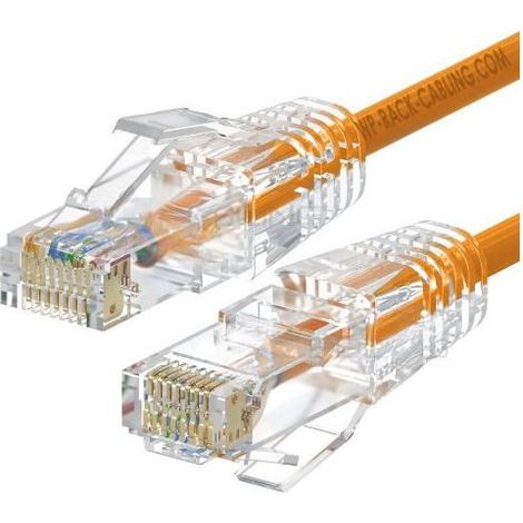 WP WPC-PAT-6AU010O-S Netzwerkkabel Orange, Transparent 1 m Cat6a U/UTP (UTP)
