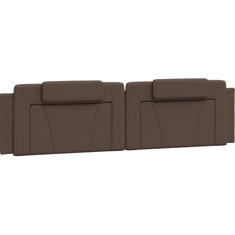 Coussin de tête de lit Viana marron 200 cm similicuir CFW83905 (1/5)