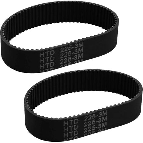 2 Courroies HTD 225-3M-17 pour GBS75A/ GBS75AE/PEBS 900 Ponceuse, 75 Dents Courroies Dentées en Caoutchouc, Transmission Fluide et Efficace (1/5)