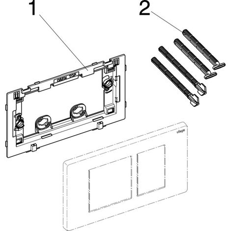VIEGA 774349 Plaque de commande WC VfP 10 (1/5)