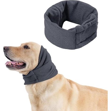 Cache-oreilles pour chien taille unique, protection contre le bruit et le froid, capuche ajustable pour chiens avec tour de tête de 49 à 54 cm (1/5)