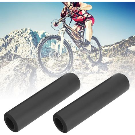 Paire de protège-poignets en gel de silice antidérapants pour vélo, accessoire amortissant (Noir) (1/5)