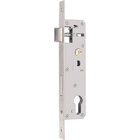 Serrure à cadre tubulaire - En acier inoxydable - Distance : 85 mm - Distance au canon : 30 mm - Serrure de porte de jardin - Insert de serrure pour gauche/droite (1/5)