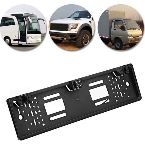 Cadre de Plaque d'Immatriculation Européen avec 12 LED, Capteur de Stationnement et Affichage Caméra de Recul pour Accessoires Auto (1/5)