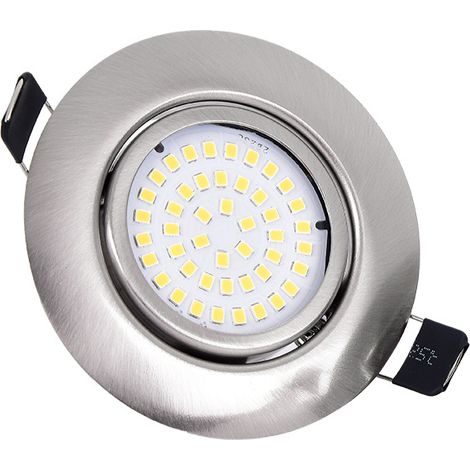 2pcs Spot Encastrable LED 5W Equivaut 50W Ampoule Halogène Spot LED Encastrable Blanc Chaud 3000K Spot de Plafond 75mm 220V Spot Encastré LED 40° Orientable 120° d’Éclairage Non Dimmable
