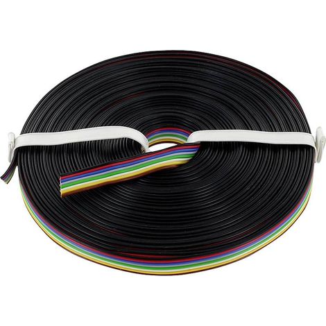 econ connect KL8X025FARB10 Fil de câblage 8 x 0.25 mm² noir, rouge, bleu, gris, vert, blanc, jaune, marron 10 m