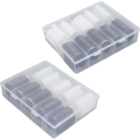 2 Flacons d'Autocollants Transferts pour Vernis à Ongles - Motifs Dentelle Noir et Blanc - Décorations Stickers Manucure (1/5)