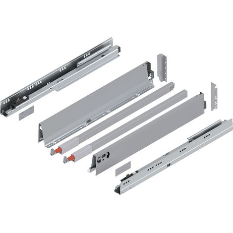 Blum Tandembox antaro C-Reling Schubladenschienen-Set 1 Paar, 65kg 550mm Vollauszug Blumotion, grau