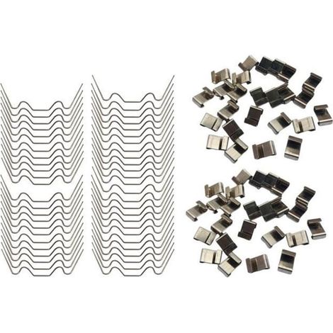 100 Pièces de Vitrage de Serre Agrafes Pièces de Rechange Raccords de Serres (1/4)
