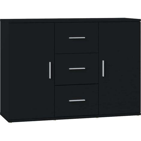 Maison Exclusive - Credenza Nera 91x29,5x65 cm in Legno Multistrato (1/5)