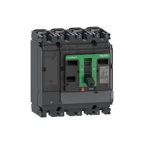 SCHNEIDER NSX250NA Schalter, 4-polig und mit einer maximalen Belastbarkeit von 250 A.