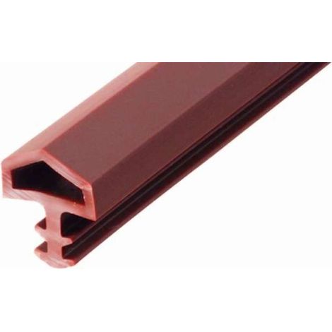Joint d'isolation pour portes intérieures feuillure 10mm hauteur 5,5mm Calfeutrage Rainure Garniture Isolant Protection Rénovation Etanchéité Economie, PVC marron 2 mètres