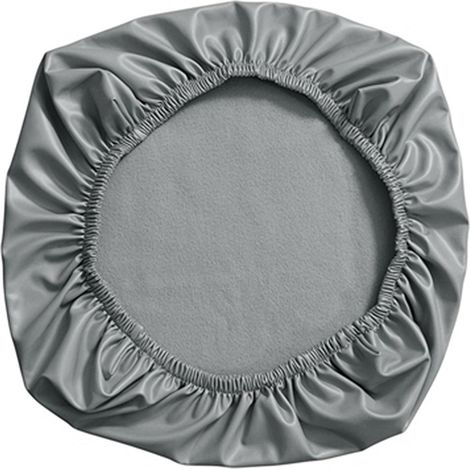 1 Pièces PU en Cuir Housse de Chaise de Bureau Résistant à l'eau Antidérapante Housse de siège Extensible Imperméable Étanche à l'huile Rotatif Housses de Chaise-Gris (1/5)