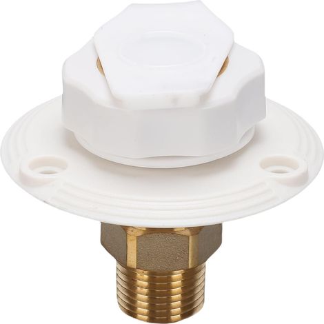 RV City Connecteur de Tuyau de Bride de Remplissage d'eau d'entrée 'Eau 3/4" NH Femelle vers 1/2" NPT Mâle avec Clapet Anti-Retour intégré et Couvercle Anti-poussière, Idéal pour (1/4)