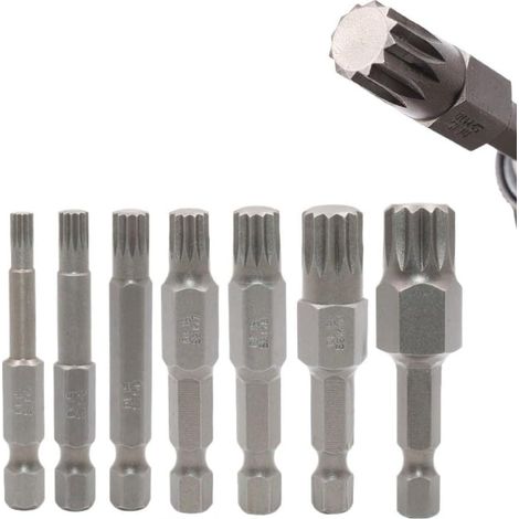 Embouts Torx, 7 embouts, 50/635mm, acier allié/Torx, pour montage (1/5)