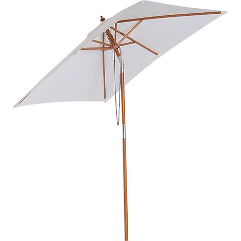 Ombrellone da Giardino 2x1,5 m Palo Ø38 mm in Legno Beige (1/5)
