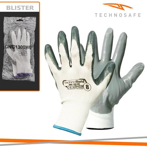 GUANTI SINTETICO MIS.7 NITRILE DORSO AREATO BIANCO (1/3)