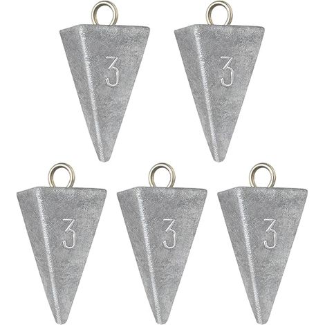 Plomb Pyramidal - 28 g à 910 g - Pour Pêche en Eau Salée et Eau Douce - Fond et Trainée - Lot de 1 (1/3)