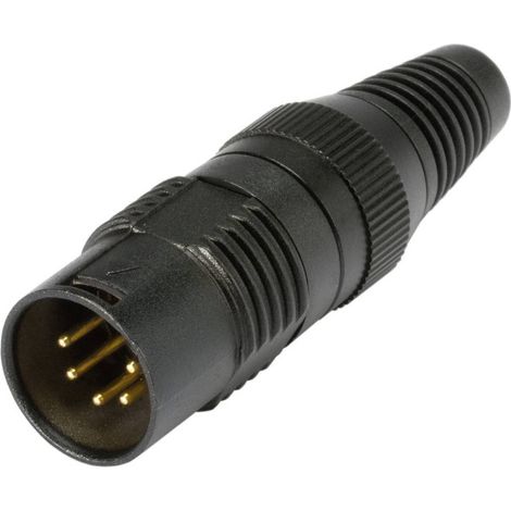 XLR mâle, droit Hicon HI-X5CM-G Nombre de pôles: 5 noir 1 pc(s) D10559 (1/2)