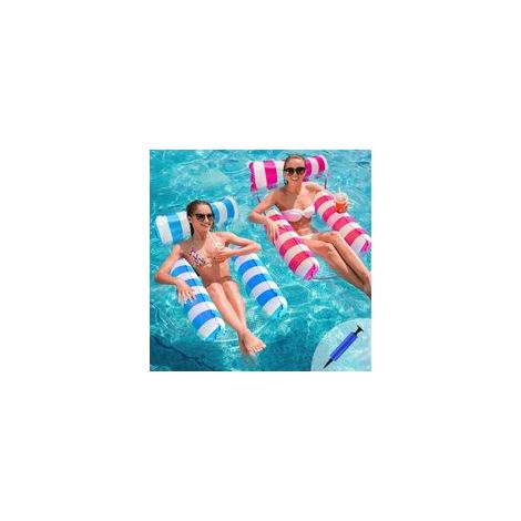 Flottant Hamac Gonflable, Flotteur Gonflable Piscine 4 -en- 1 Flottant de Inclinable Flotteur Hamac Hamac d'eau Jouets de Piscine pour Plage Partie Vacances (1/3)