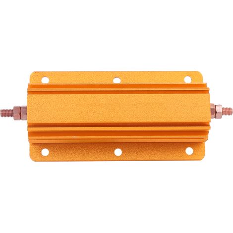 Résistance RX24 200 W 1 Ω, boîtier en aluminium plaqué or, pour alimentation, étage de capteur, audio (1/5)