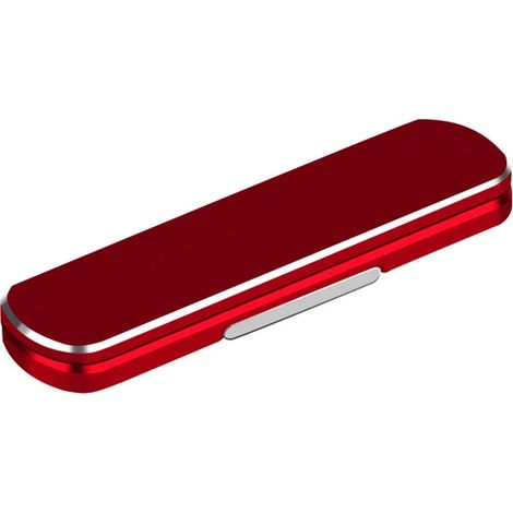 Soporte magnético para teléfono, soporte plegable de aluminio para teléfono, mini soporte, soporte de metal de alta calidad, soporte giratorio de 360°, rojo (1/4)