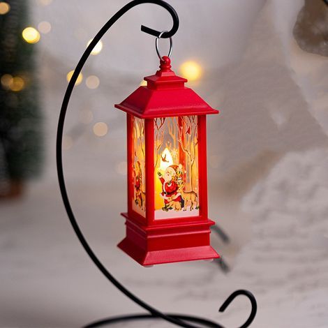 Lanterna a forma di pupazzo di neve con luci LED, alimentata a batteria, ideale per decorazioni natalizie. (1/5)