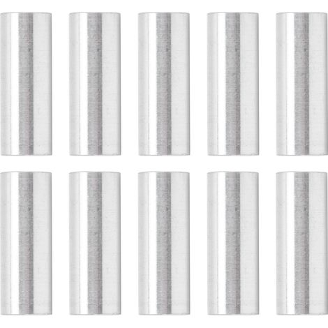 Lot de 10 entretoises rondes en alliage d'aluminium, non filetées, diamètre extérieur 6 mm, longueur 16 mm. (1/5)