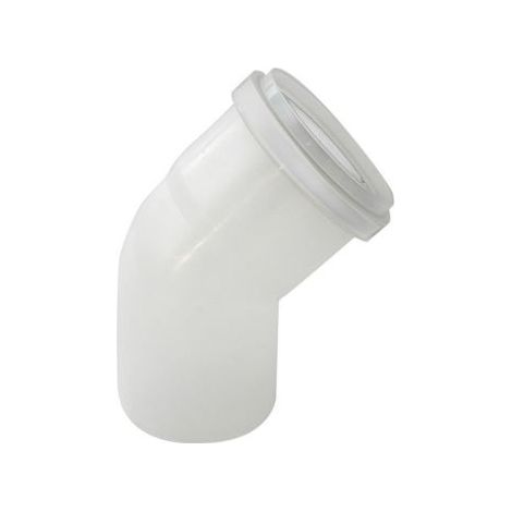 Stabile CURVA MONOPARETE IN PPs 45 Gradi LINEA CONDENSAZIONE Diametro 80