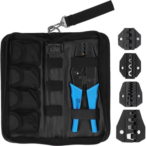 Pince à sertir terminale, outil de dénudage de fil de sécurité, kit de mâchoires interchangeables avec poignée ergonomique (1/5)
