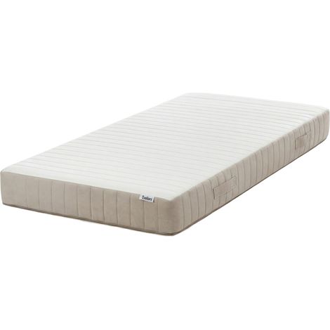Colchón de muelles ensacados con asas relleno de látex firmeza media funda extraíble 7 zonas 90 x 200 cm Springy